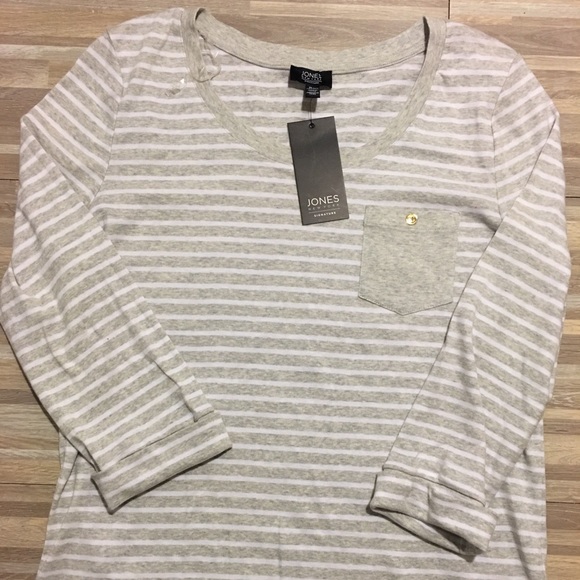 Jones New York Tops - Jones New York Long Sleeve Striped Shirt Sz XL